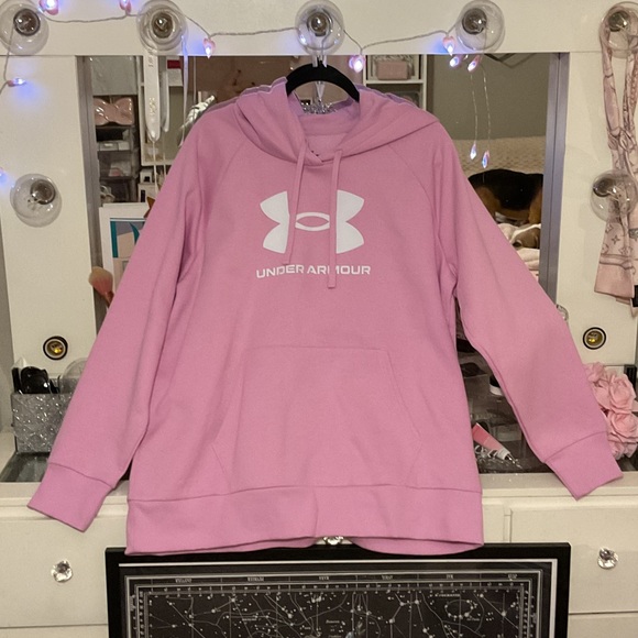 Under Armour Tops - Under Armour Light Pink/Purple Hoodie Size 1X
